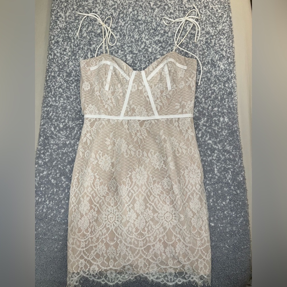 Superdown Lottie Lace Bustier Dress